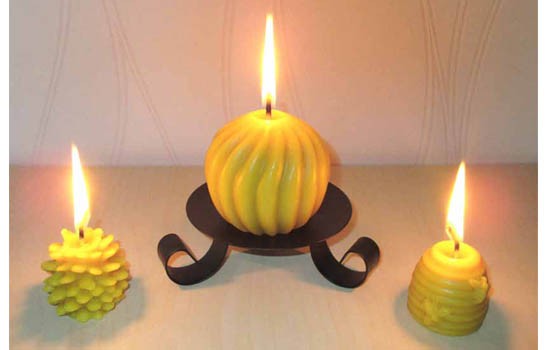 Bougies Artisanales En Cire D'abeille