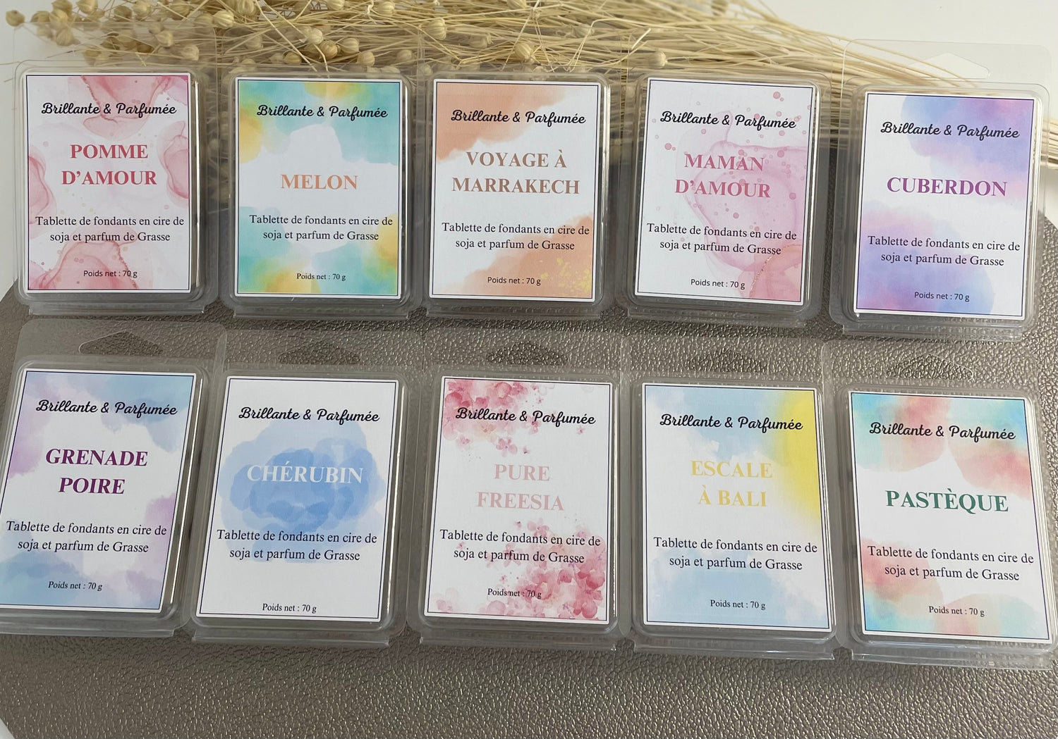 Tablettes fondants parfumés
