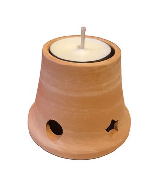 Bougeoir terre cuite pour chauffe-plats