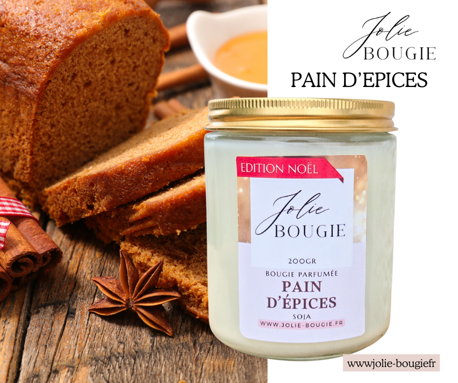 Bougie parfumée artisanale pain d’épices 200ml