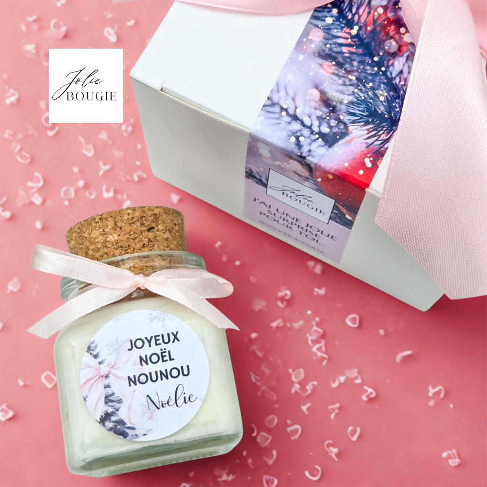 Bougie artisanale parfumée & personnalisable de Noël – 120ml
