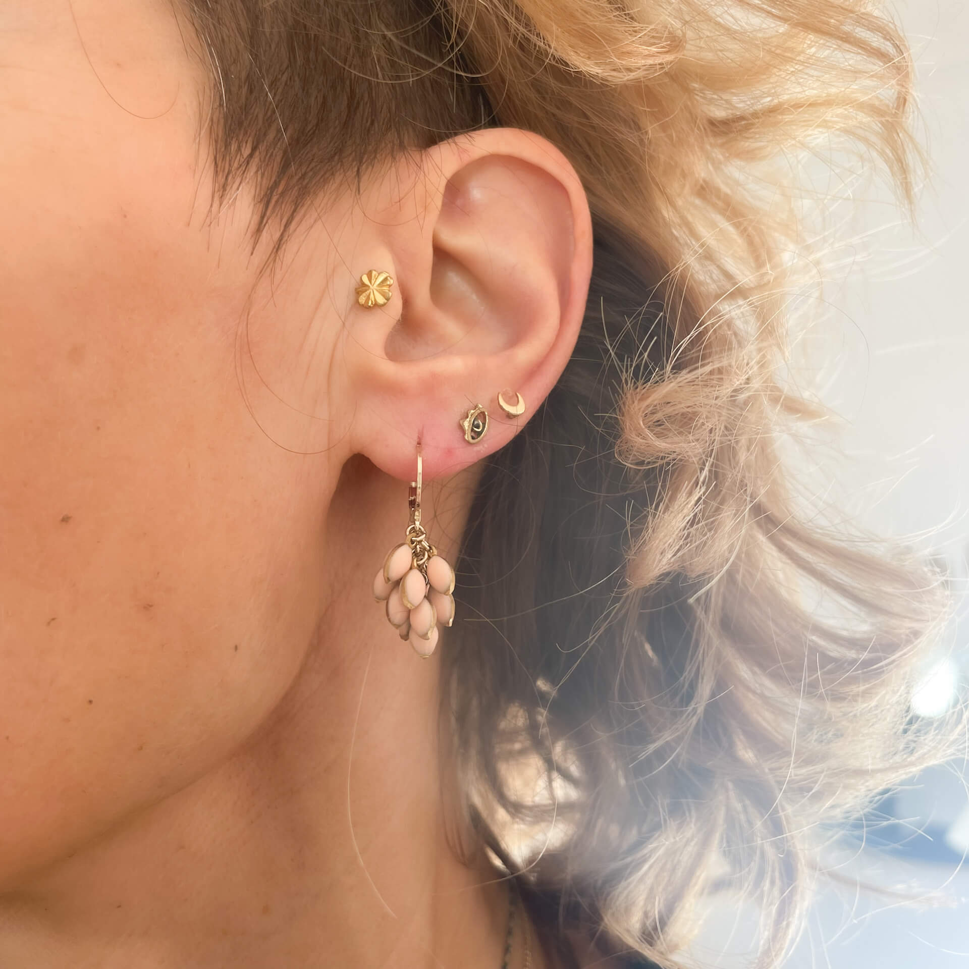 Boucles d’oreilles BYZANCE grappe