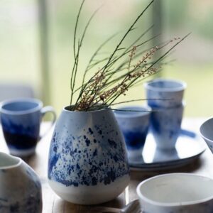 Vase collection ligne bleue