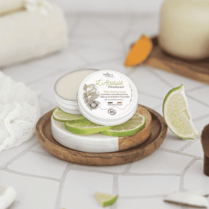 Déodorant solide et efficace de la marque Un Battement d'aile, fragrance L'Acidulé