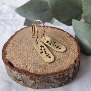boucles d'oreille feuille