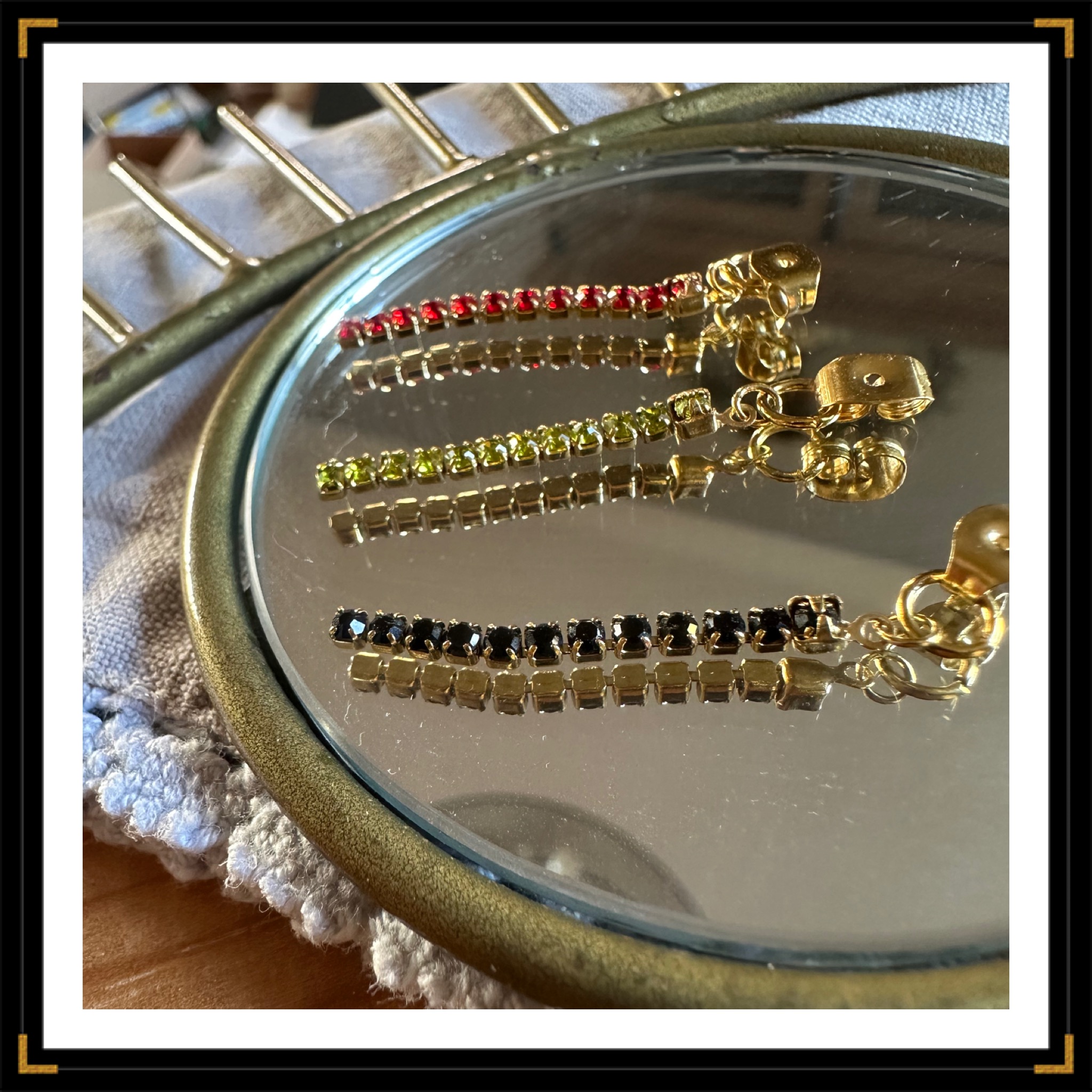 fermoir de boucle d'oreille fantaisie strass
