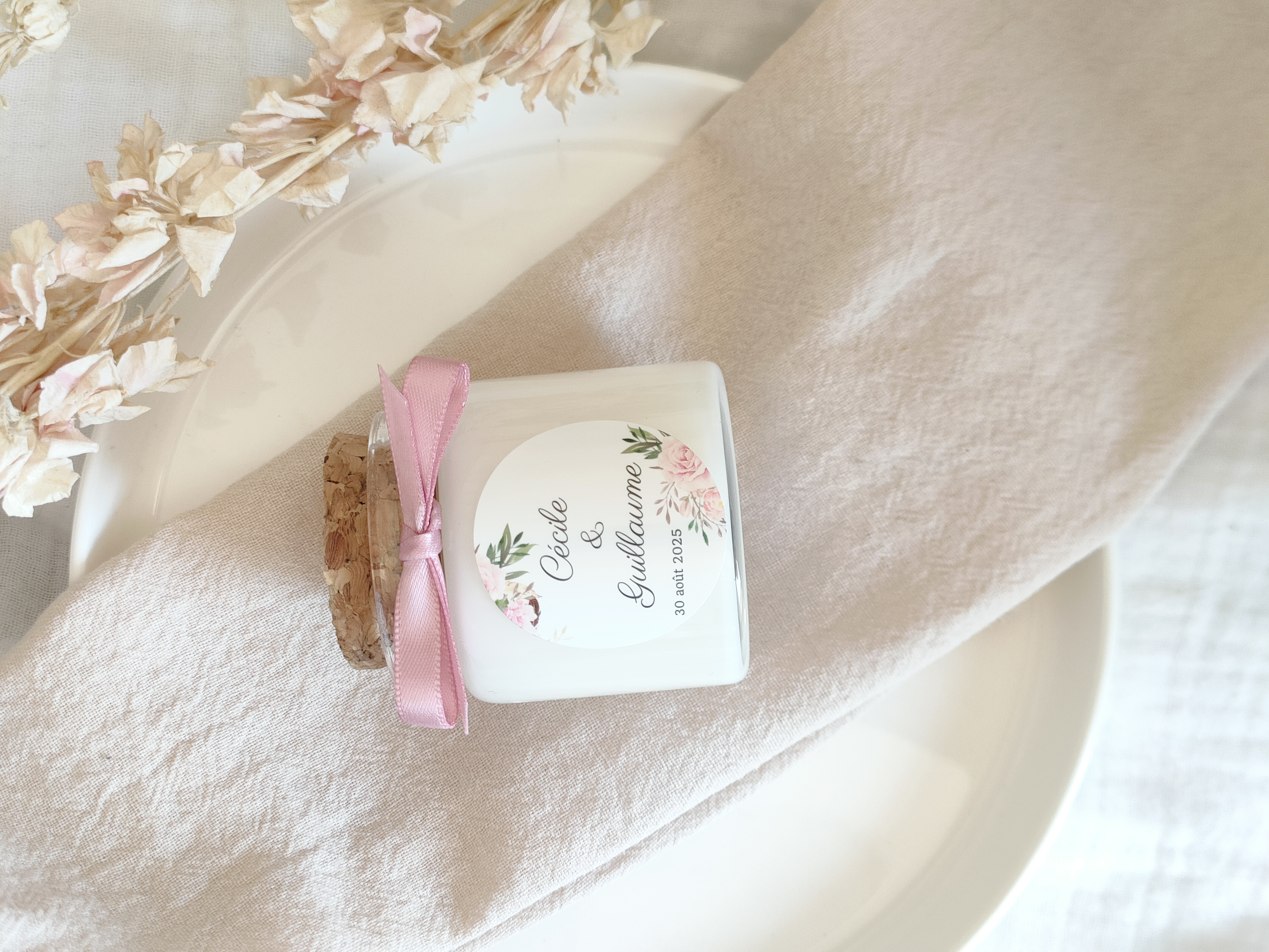 Petite bougie mariage