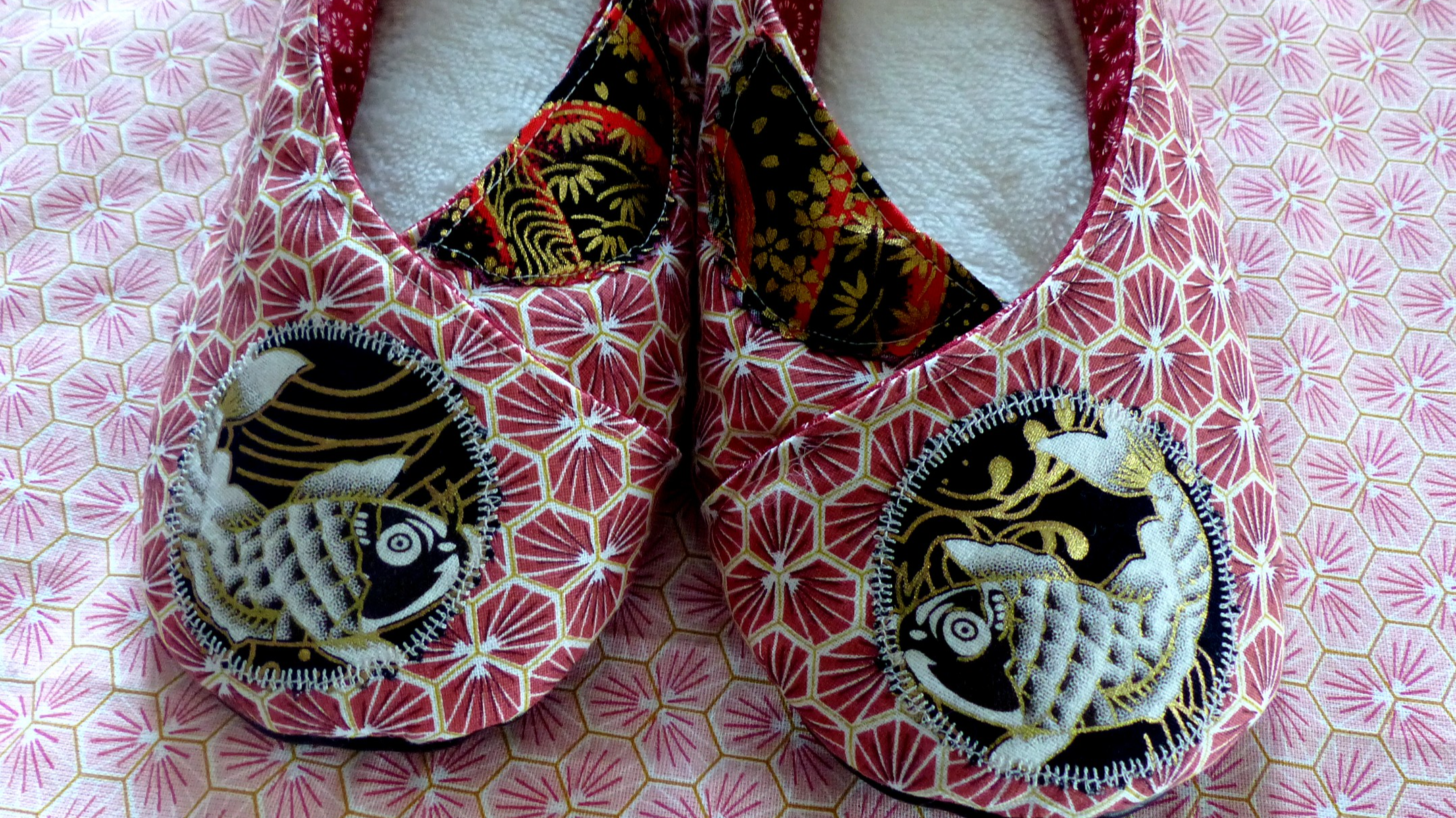 chaussons kimono faits main