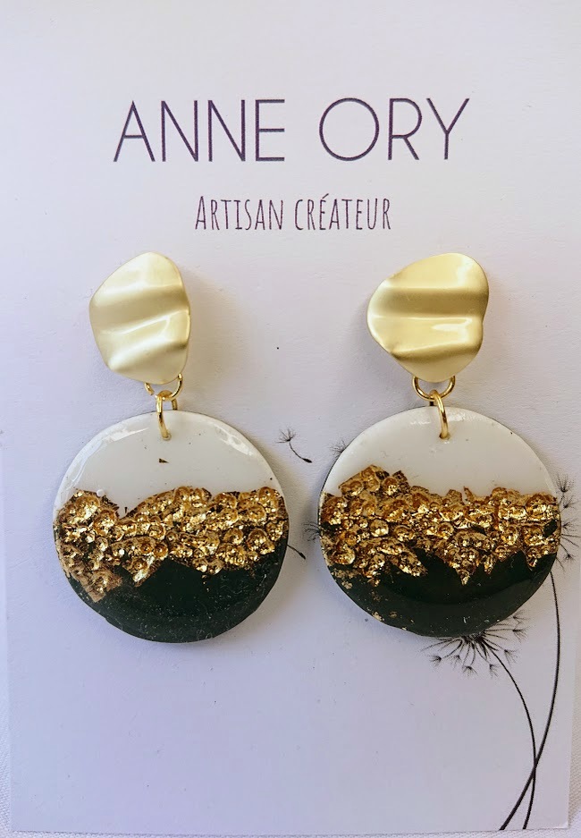 Boucle d'oreille en pate polymère