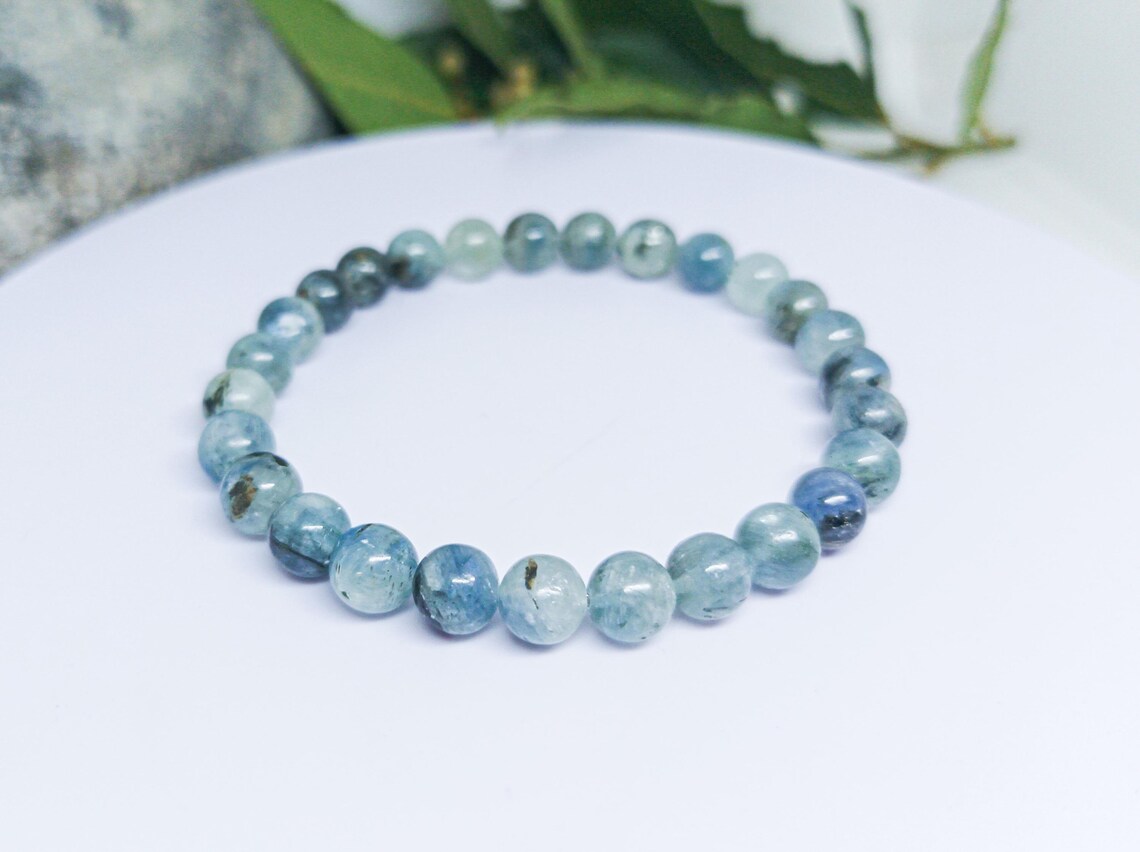  Bracelet en cyanite bleue naturelle (Kyanite)