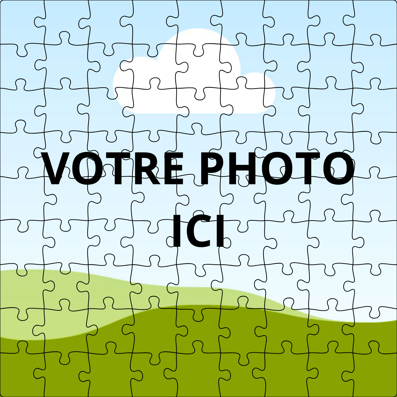 Puzzle photo personnalisé 80 pièces – 24,2×19,2 cm (carton)