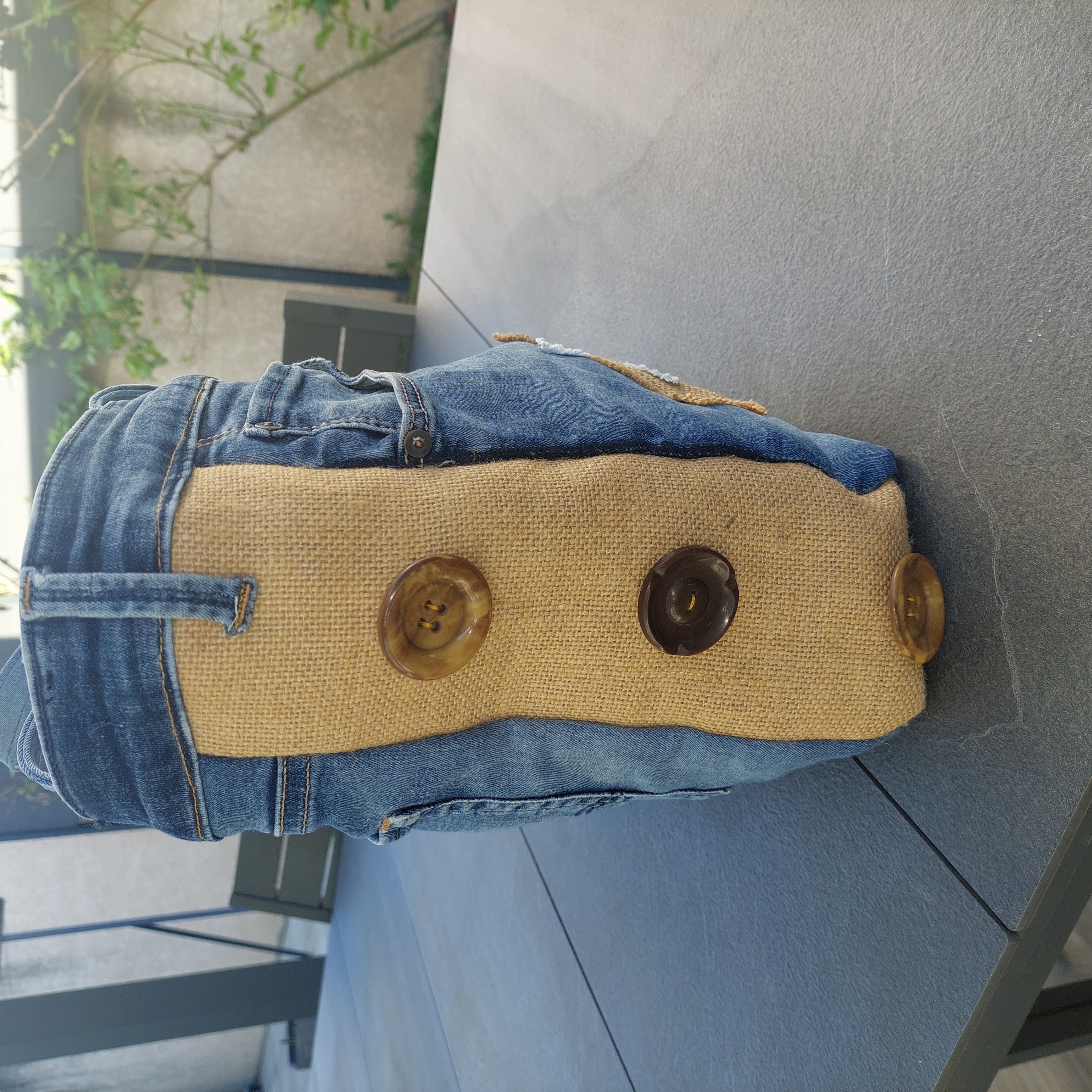 Grand Cabas Jean & Toile de Jute