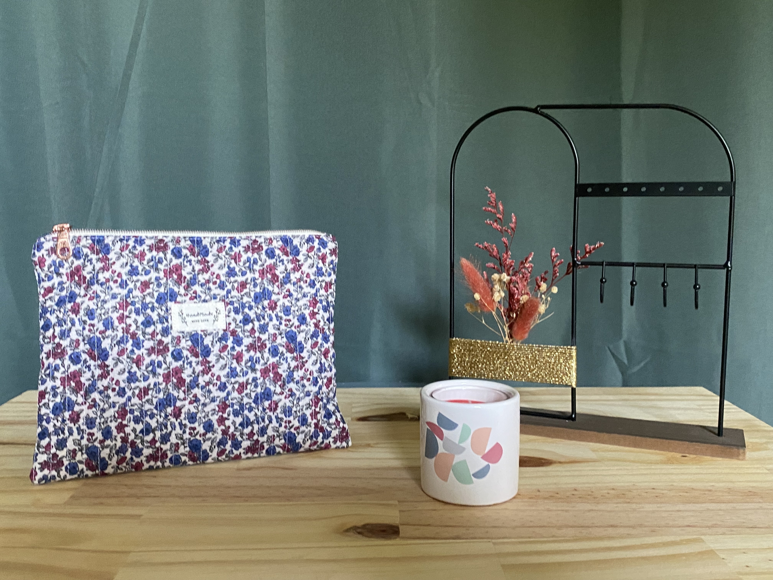pochette fleurie - Pastel couture