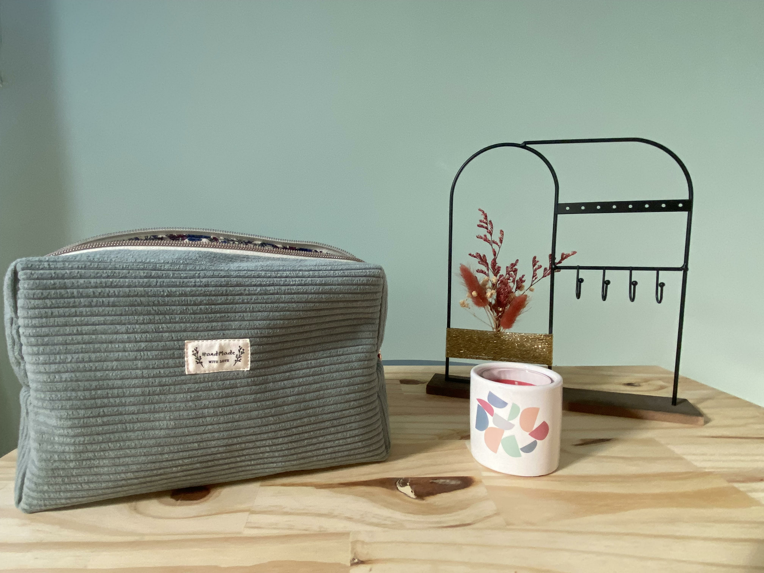 trousse-toilette-velours-fait-main - Atelier Pastel Couture