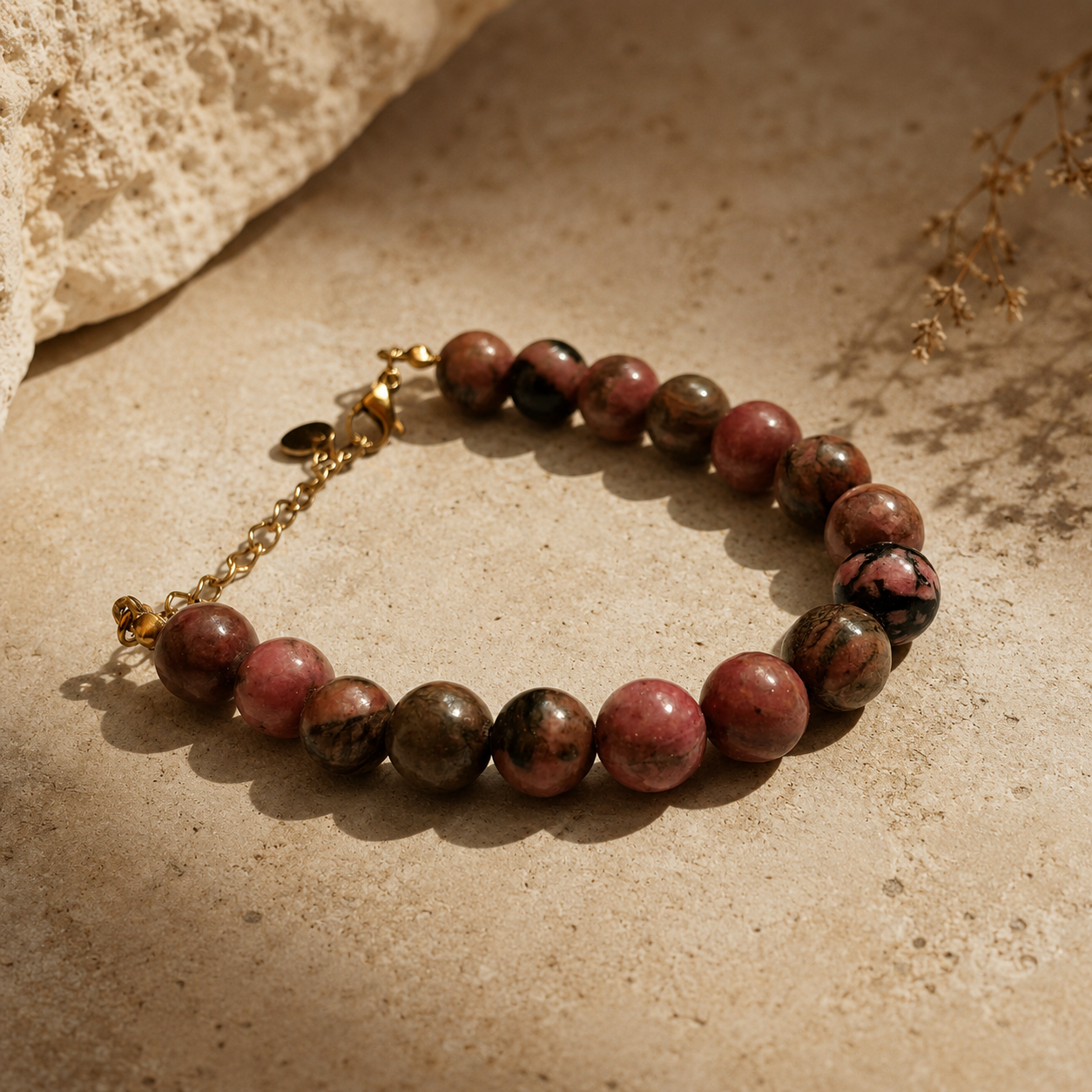 Bracelet rhodonite naturelle