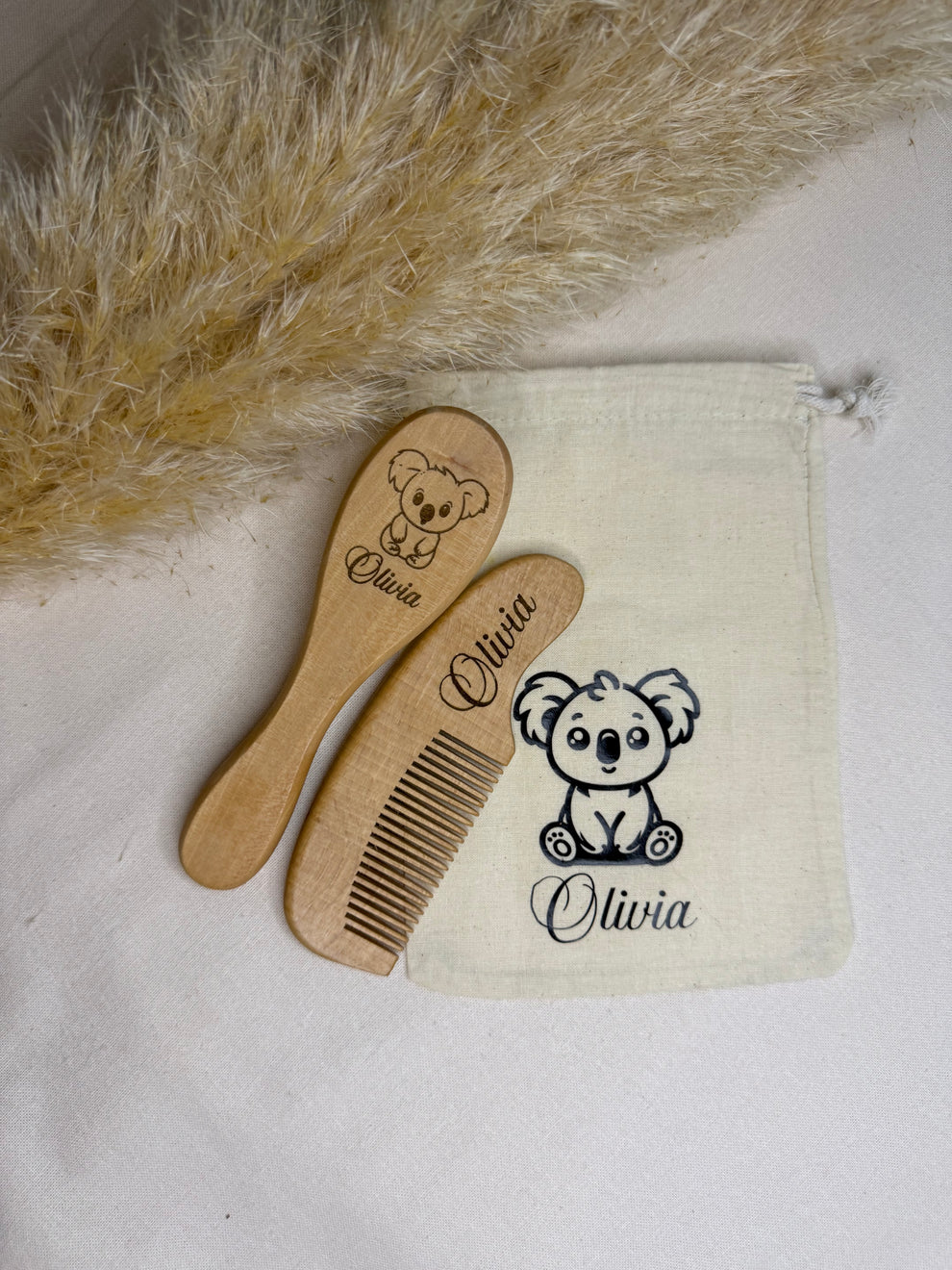 Brosse et peigne bébé personnalisé