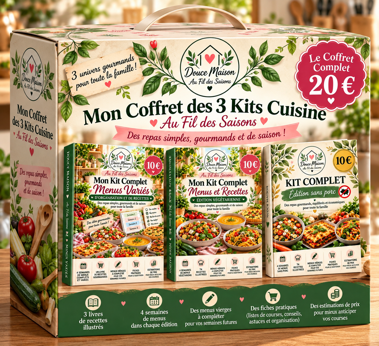 Mon Coffret des 3 Kits Cuisine – Au Fil des Saisons