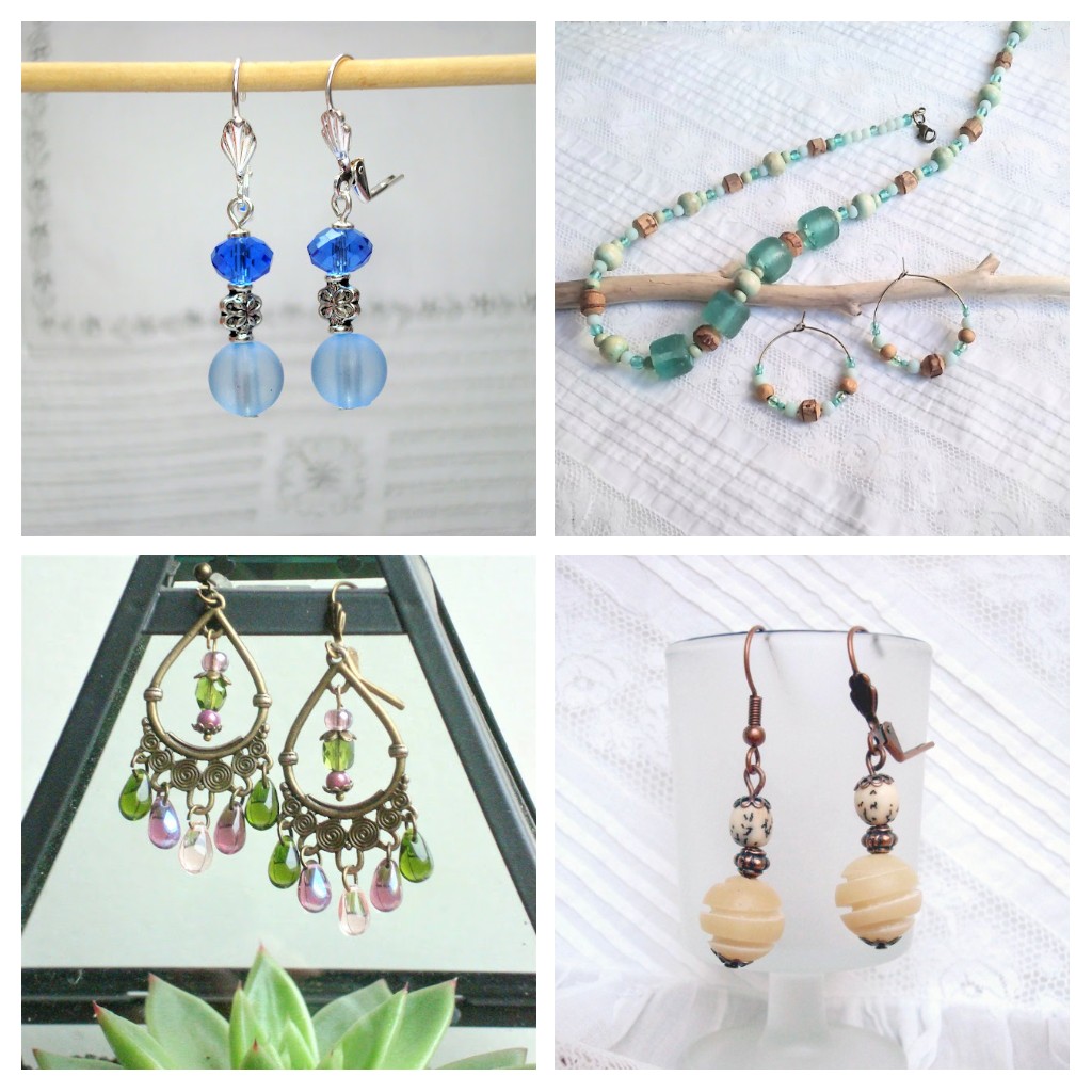 Boucle d'oreilles, collier